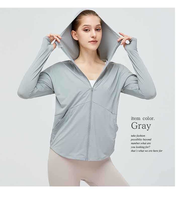 UVカット  レディース 日焼け止め UPF50＋ 通気性良い ガード 速乾 ひんやり 涼しい 冷感 ジップアップ 接触冷感 UV対策 薄手 速乾 