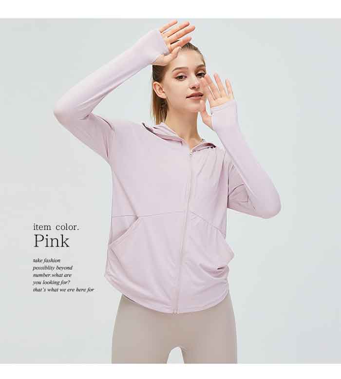 UVカット  レディース 日焼け止め UPF50＋ 通気性良い ガード 速乾 ひんやり 涼しい 冷感 ジップアップ 接触冷感 UV対策 薄手 速乾 