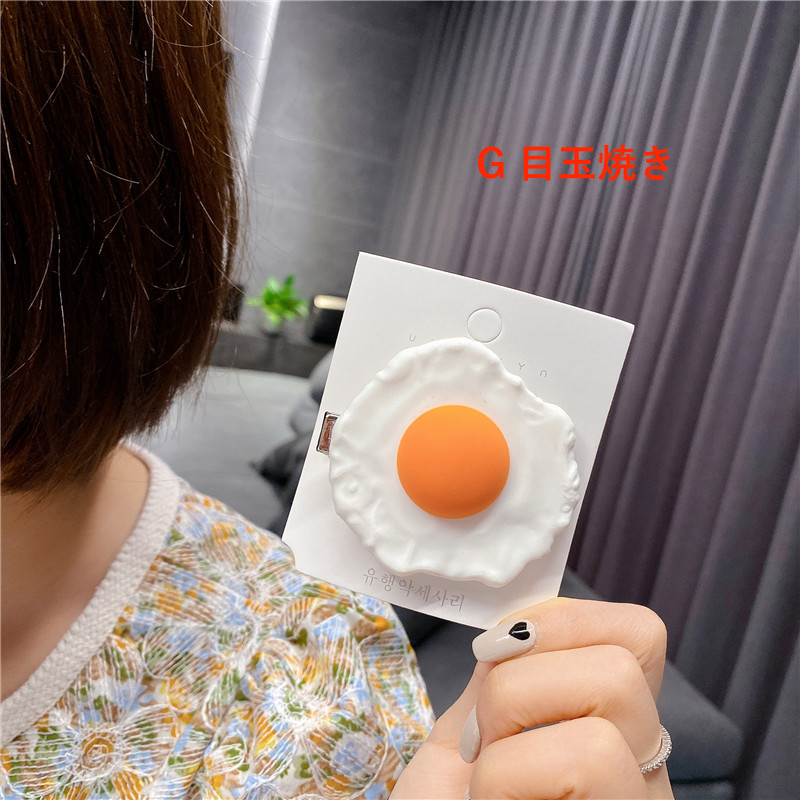 ヘアアクセサヘアピン かわいい 面白い 食品 目玉焼き SNS 個性的 映え TIKTOK ト動画 イベン 撮影 韓国 イベント インスタ アクササ学生 