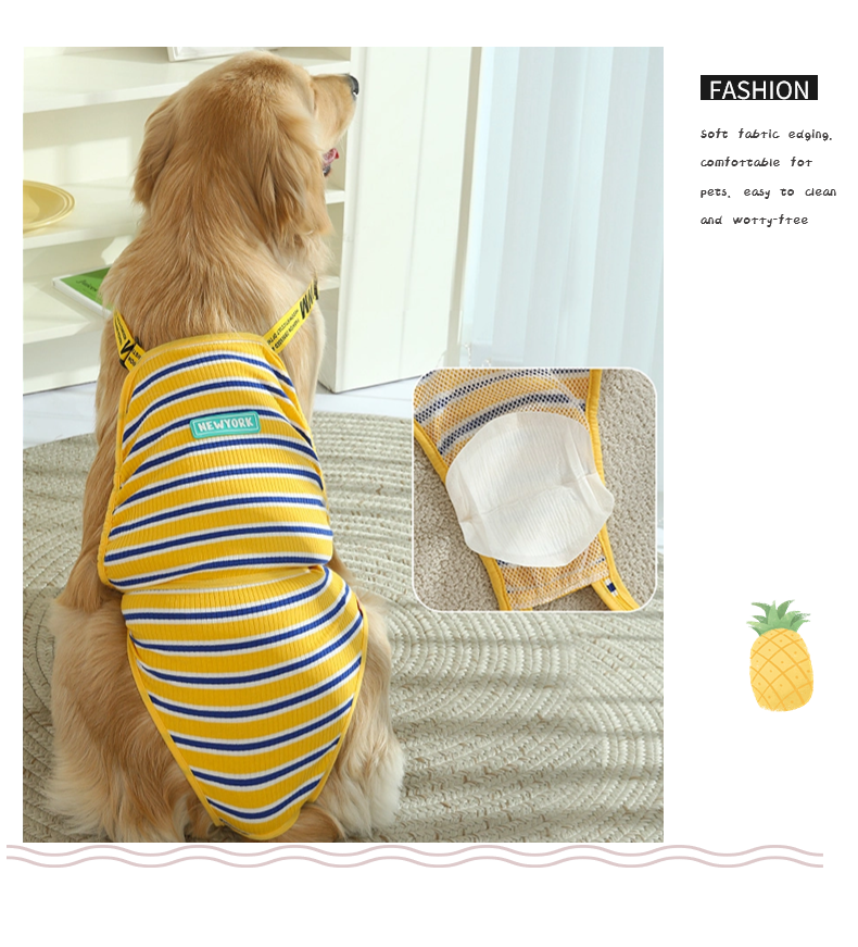 中大型犬用オムツカバー 犬用生理パンツ サニタリーパンツ マナーウェア ドッグウェア 犬服 サスペンダー付 介護用 マーキング防止 おむつカバー しつけ用品 