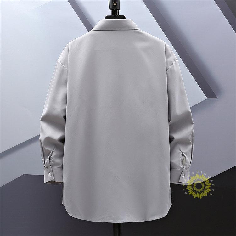 カジュアルシャツ メンズ 長袖 無地シャツ 白シャツ シャツ 秋ゴーディ 秋服2023 通勤 大きいサイズ ファッション トップス 秋 
