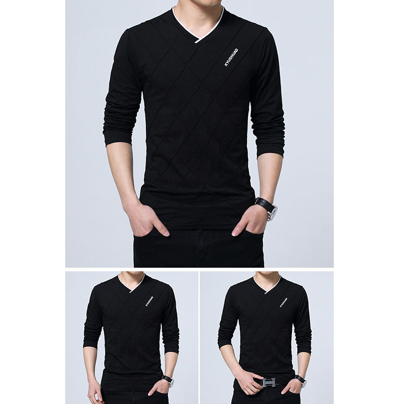 長袖Tシャツ メンズ Vネック ロンT ロングTシャツ Tシャツ 秋物 ティーシャツ トップス ビジネス 春物 