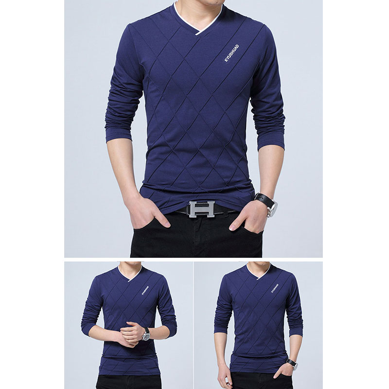 長袖Tシャツ メンズ Vネック ロンT ロングTシャツ Tシャツ 秋物 ティーシャツ トップス ビジネス 春物 