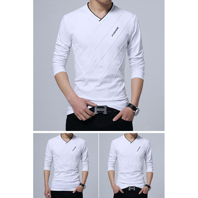 長袖Tシャツ メンズ Vネック ロンT ロングTシャツ Tシャツ 秋物 ティーシャツ トップス ビジネス 春物 