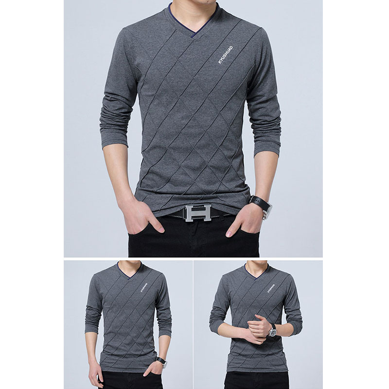 長袖Tシャツ メンズ Vネック ロンT ロングTシャツ Tシャツ 秋物 ティーシャツ トップス ビジネス 春物 