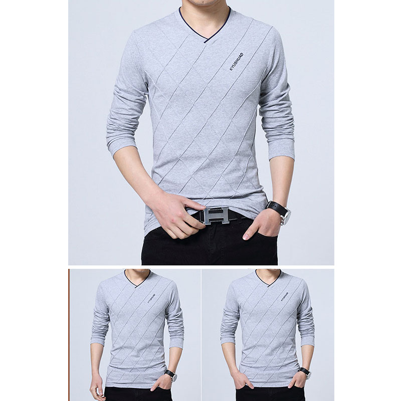 長袖Tシャツ メンズ Vネック ロンT ロングTシャツ Tシャツ 秋物 ティーシャツ トップス ビジネス 春物 