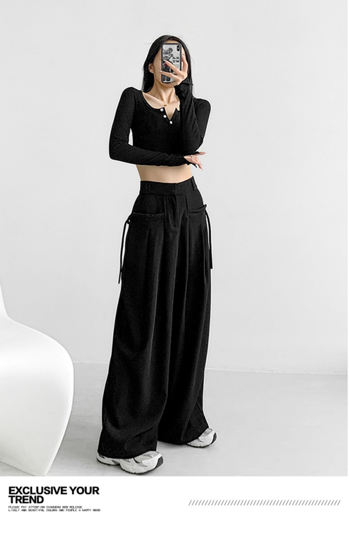 ワイドパンツ カーゴパンツ レディース ロング丈 ボ無地 ゆったり ロングパンツ ビッグシルエット 体型カバー ハイウエスト ストリート 