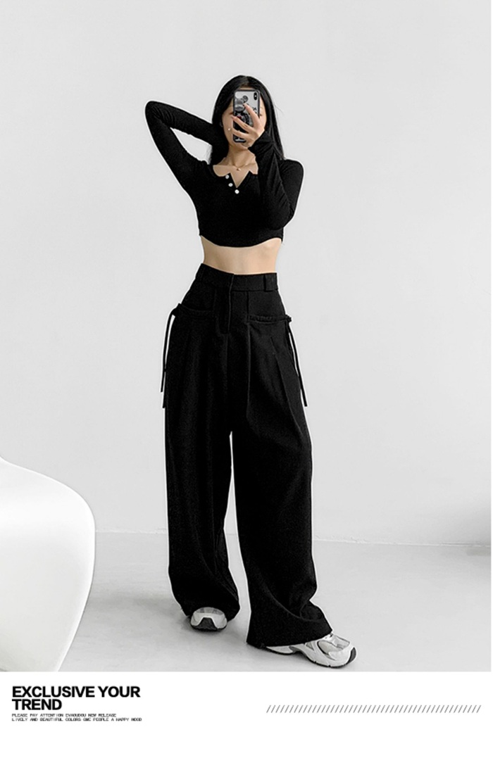 ワイドパンツ カーゴパンツ レディース ロング丈 ボ無地 ゆったり ロングパンツ ビッグシルエット 体型カバー ハイウエスト ストリート 