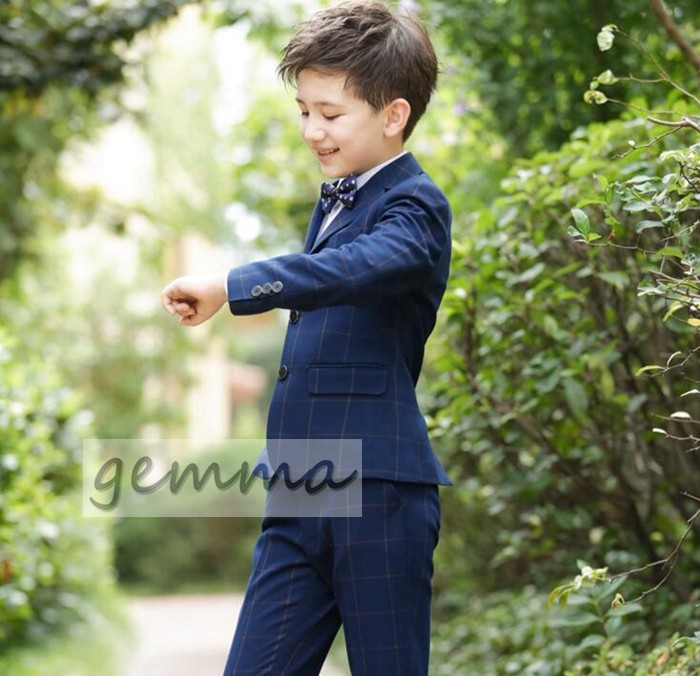 フォーマルスーツ キッズスーツ 子供服 5点セット 長袖 オシャレ 卒業式 入学式 七五三 120CM 発表会 男の子 ネイビー 送料無料 入園式 