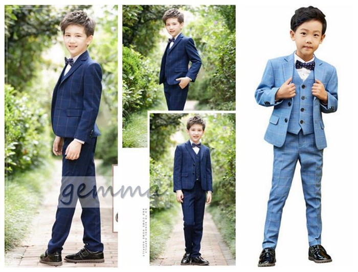 フォーマルスーツ キッズスーツ 子供服 5点セット 長袖 オシャレ 卒業式 入学式 七五三 120CM 発表会 男の子 ネイビー 送料無料 入園式 