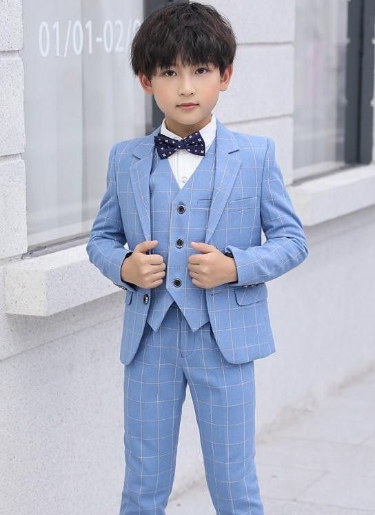 フォーマルスーツ キッズスーツ 子供服 5点セット 長袖 オシャレ 卒業式 入学式 七五三 120CM 発表会 男の子 ネイビー 送料無料 入園式 