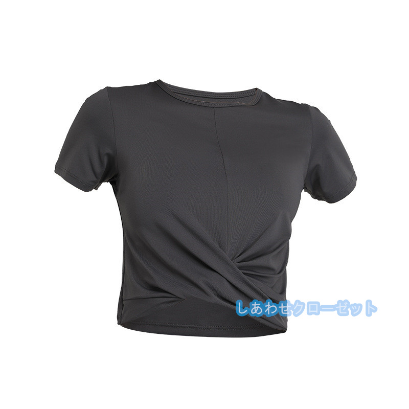 ヨガウェア レディース トップス 半袖 Tシャツ ホットヨガ 吸汗 かわいい 速乾 ランニングウェア スポーツウェア フィットネス おしゃれ 