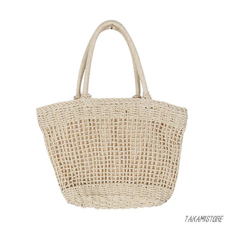かごバッグ レディース 春夏 ハンドバッグ 草編みバッグ かばん トートバッグ 軽い 韓国風 ショルダーバッグ 小物入れ 麦わら おしゃれ 手提げバッグ ポーチ 