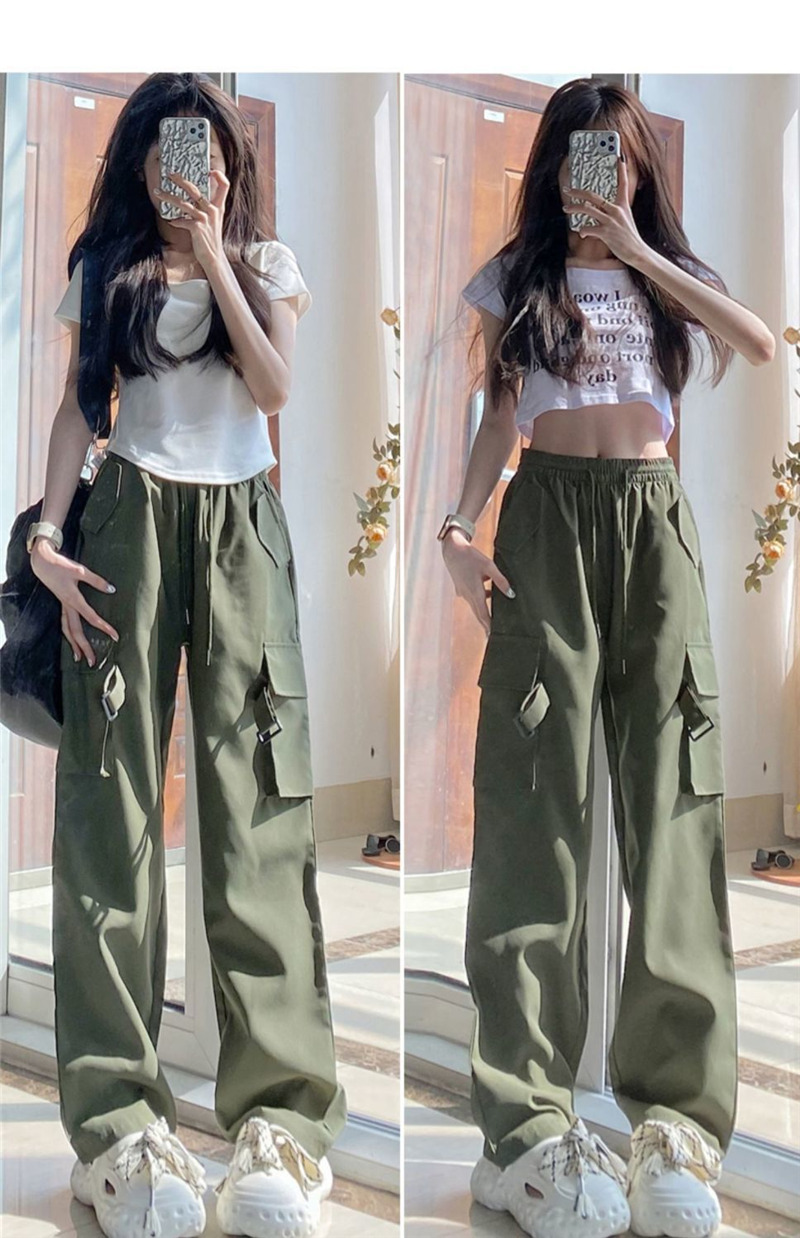 カーゴパンツ レディース ミリタリーパンツ カーゴ ロングパンツ テーパードパンツ ワイドパンツ ダンス衣装 ヒップホップ ウエストゴム 美シルエット 