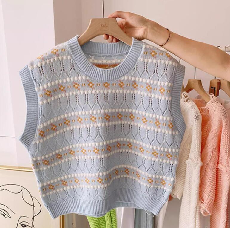 ベスト レディース 春 秋冬 アウター Uネック オーバーサイズ ゆったり プルオーバー かわいい ノースリーブ 肩落ち レイヤード カジュアル おしゃれ 