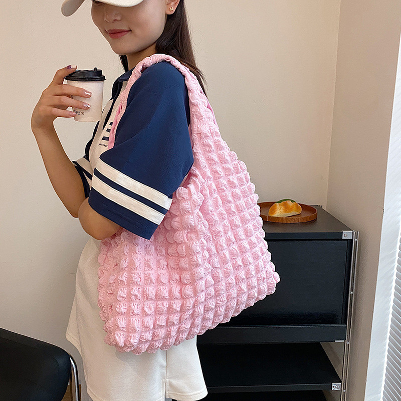 ポップコーン バッグ トートバッグ 大容量 A4 ポコポコ 肩掛け 大きめ ショルダーバッグ 通勤 通学 レディース 軽量コンパクト 手提げ 