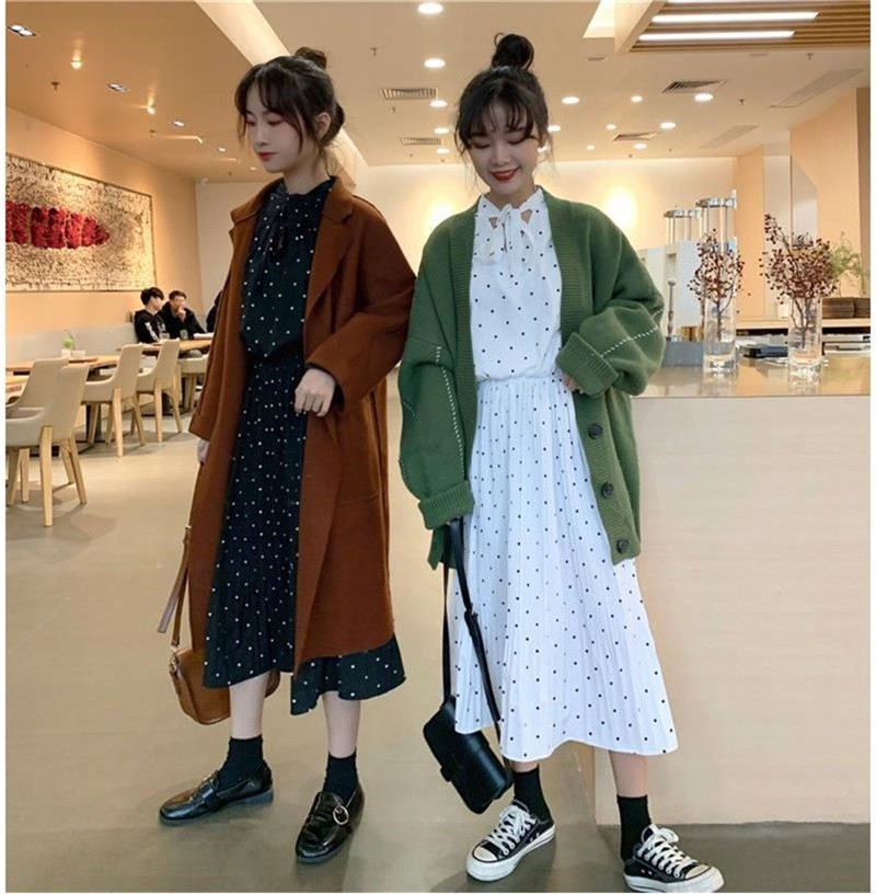 カーディガン レディース ニットカーディガン ニット Vネック 無地 通学 ロング トップス カジュアル 秋冬 厚手 アウトドア コーデ おしゃれ 