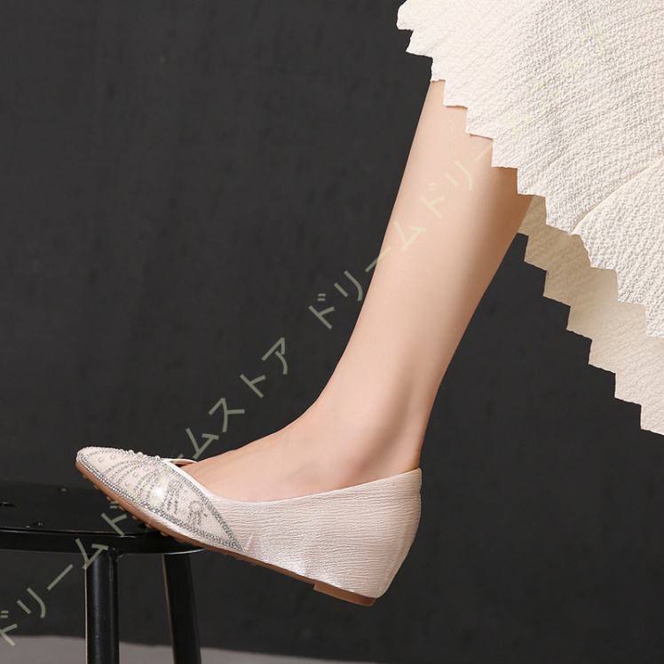 きれいめ パンプス ポインテッドトゥ 安定感 キラキラパンプス ウェッジソール 5CM スリッポン 痛くない 歩きやすい 通気性 走れる 脱げない 幅広 美脚 