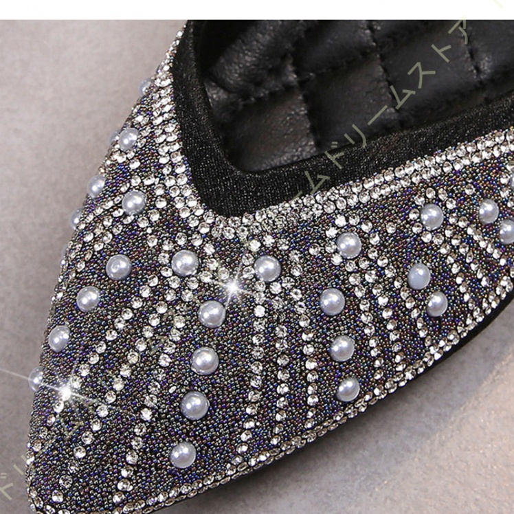 きれいめ パンプス ポインテッドトゥ 安定感 キラキラパンプス ウェッジソール 5CM スリッポン 痛くない 歩きやすい 通気性 走れる 脱げない 幅広 美脚 