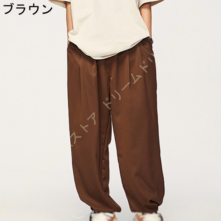 ワイドパンツ メンズ ロングパンツ 薄手 夏 イージーパンツ 体型カバー 男性 おしゃれ ストレートパンツ ゆったり サマーパンツ 長ズボン 楽チン 