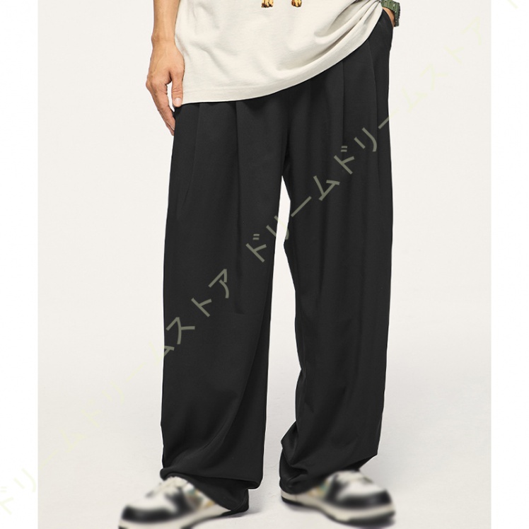 ワイドパンツ メンズ ロングパンツ 薄手 夏 イージーパンツ 体型カバー 男性 おしゃれ ストレートパンツ ゆったり サマーパンツ 長ズボン 楽チン 