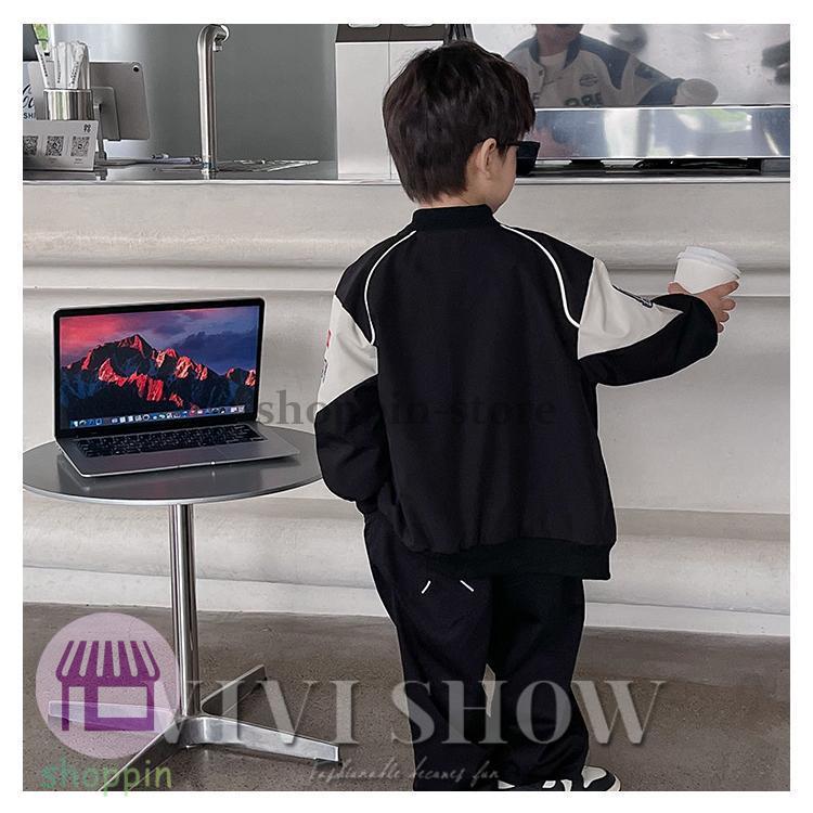 キッズ アウター 長袖 トップス シンプル カジュアル あわせやすい レーサー風 動きやすい 着やすい ジャンパー ポケット おしゃれ ゆったり 