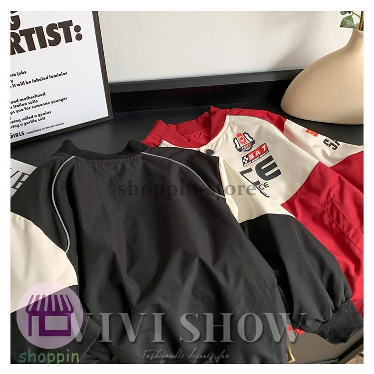 キッズ アウター 長袖 トップス シンプル カジュアル あわせやすい レーサー風 動きやすい 着やすい ジャンパー ポケット おしゃれ ゆったり 