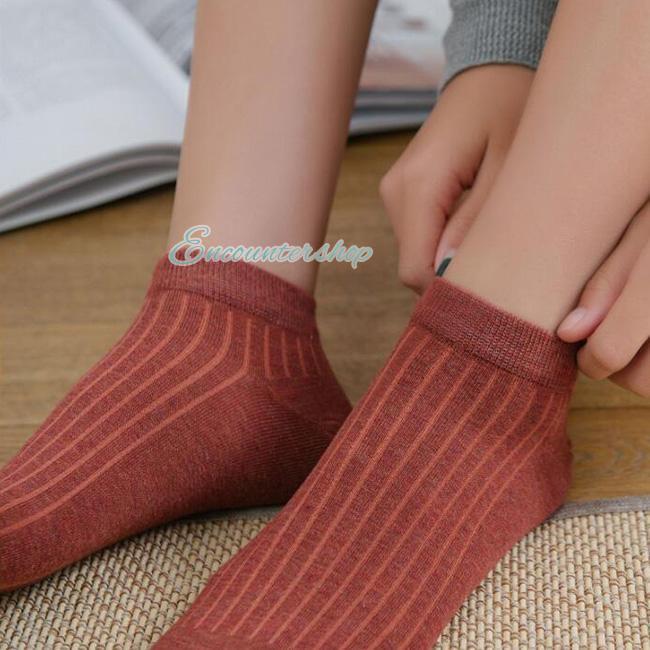 靴下 スニーカーソックス レディース ランダム5足セット くるぶし 綿 23~26.5CM 男女兼用 脱げない 春夏秋冬 無地 薄手 