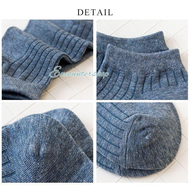 靴下 スニーカーソックス レディース ランダム5足セット くるぶし 綿 23~26.5CM 男女兼用 脱げない 春夏秋冬 無地 薄手 