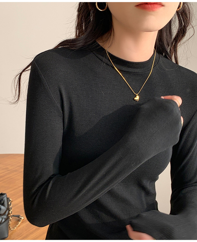 長袖 Tシャツ レディース インナー トップス 柔らかい OL じゅうなん 薄め 通勤 シャツ おしゃれ 無地 伸縮性 カジュアル ブラウス 