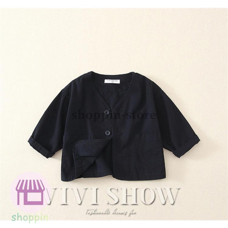 キッズ 長袖 トップス アウター Ｖネック おしゃれ あわせやすい 着やすい かわいい 動きやすい 男の子 シンプル 女の子 兼用 