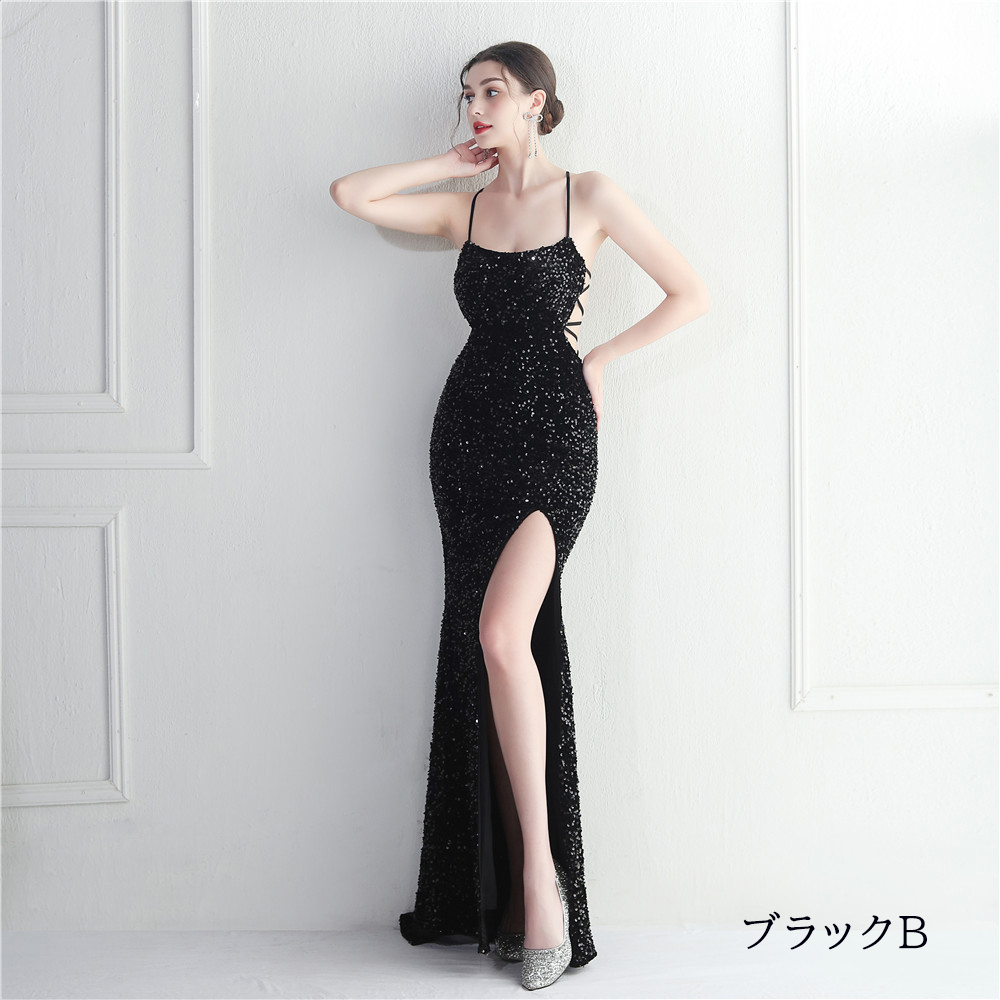 カラードレス マーメイドドレス キャミソールドレス リボン パーティードレス イブニングドレス 結婚式 二次会 スパン 発表会 ウェディングドレス 