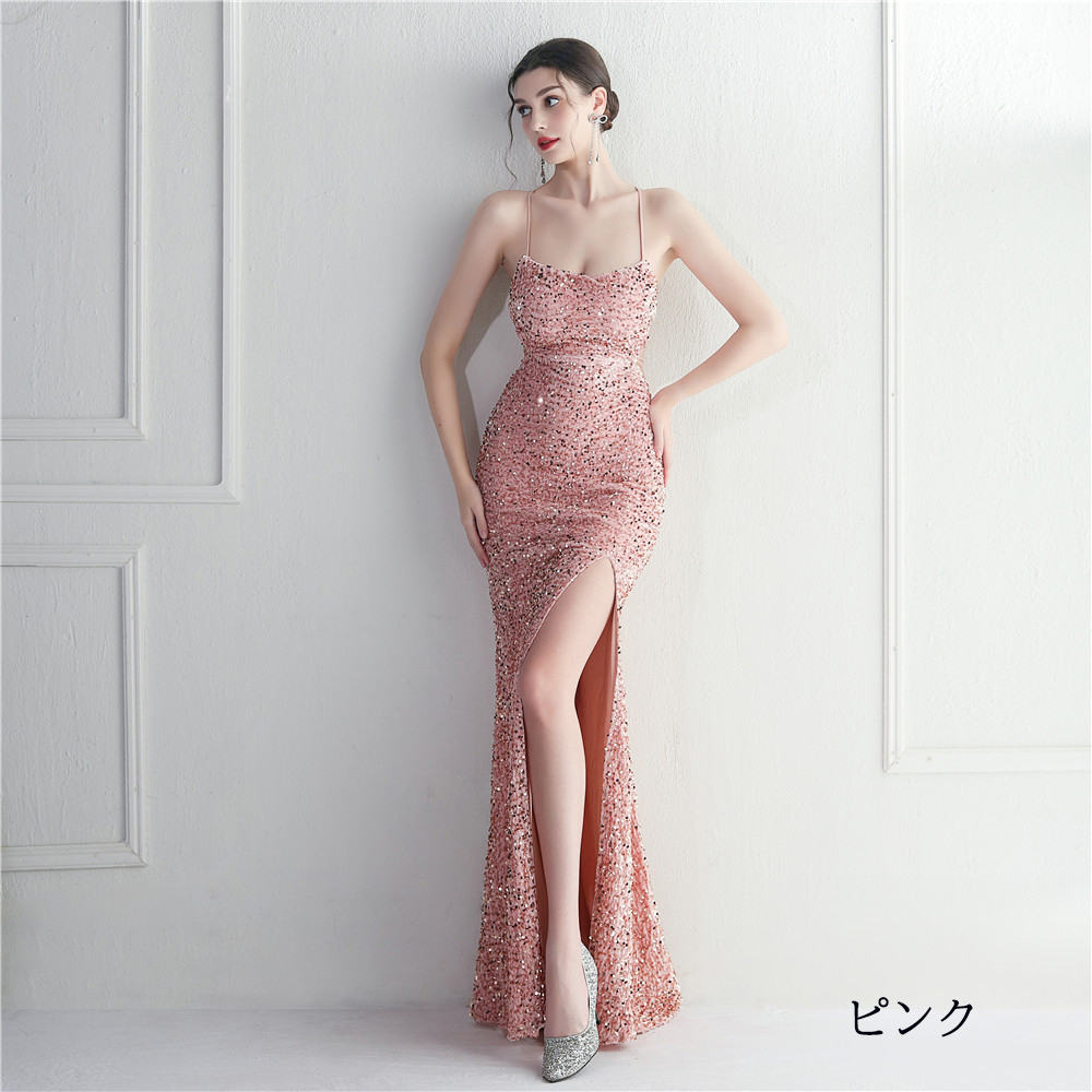 カラードレス マーメイドドレス キャミソールドレス リボン パーティードレス イブニングドレス 結婚式 二次会 スパン 発表会 ウェディングドレス 