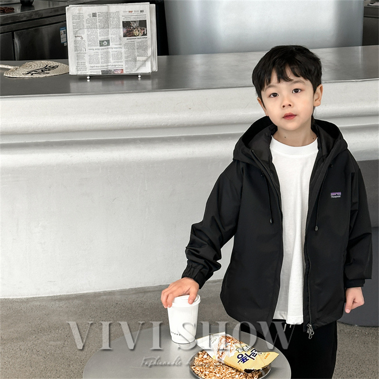 キッズ アウター 長袖 トップス フードつき カジュアル ジップおしゃれ ゆったり シンプル 動きやすい あわせやすい 着やすい ノーハイネック 