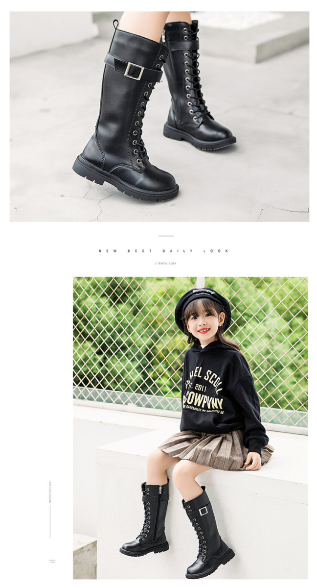 子供 袴 ブーツ 入学式 卒業式 編み上げブーツ 長靴 キッズ ブーツ レースアップブーツ 厚底 ローヒール 防寒 女の子 ジュニア ロングブーツ ワークブーツ 