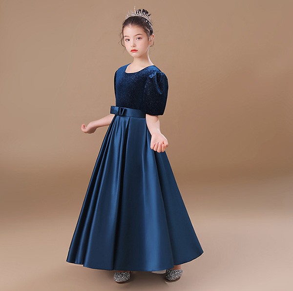 キッズドレス ピアノ 発表会 ロング 子供ドレス ワンピース 誕生日 フ大人っぽい 結婚式 フォーマル フレアスカート 子供 