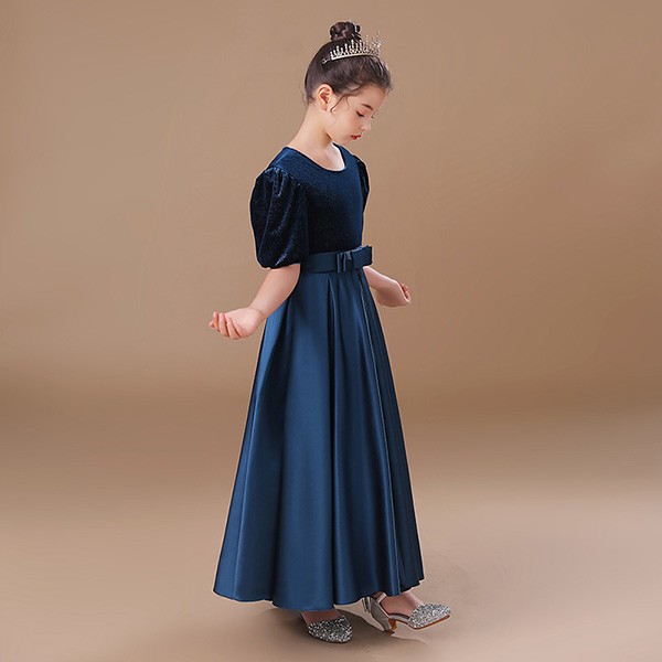 キッズドレス ピアノ 発表会 ロング 子供ドレス ワンピース 誕生日 フ大人っぽい 結婚式 フォーマル フレアスカート 子供 