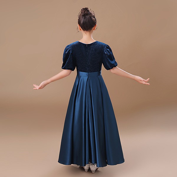 キッズドレス ピアノ 発表会 ロング 子供ドレス ワンピース 誕生日 フ大人っぽい 結婚式 フォーマル フレアスカート 子供 