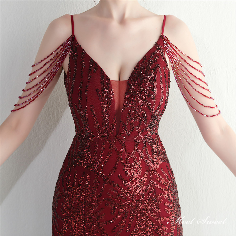 カラードレス マーメイドドレス パーティードレス ビーズ イブニングドレス ウェディングドレス 二次会 キラキラ 発表会 ファスナー ノースリーブ 結婚式 