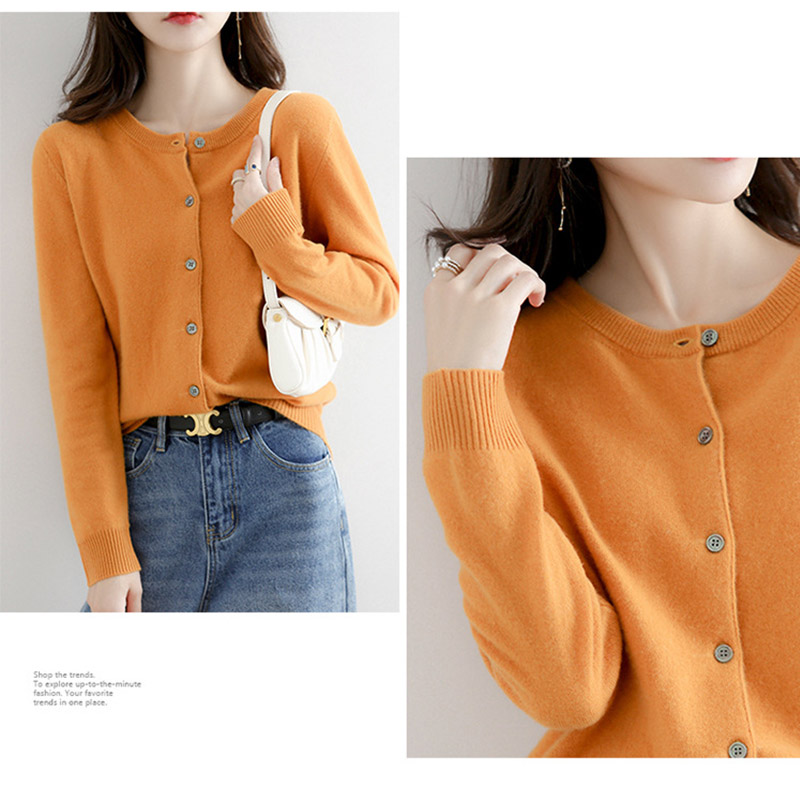 カーディガン レディース 春秋 ニット オフィス 洗えるゆったり おしゃれ カーデ 丸首 通勤 トップス 羽織り シンプル ニット 接触冷感 ボタントップス Vネック 