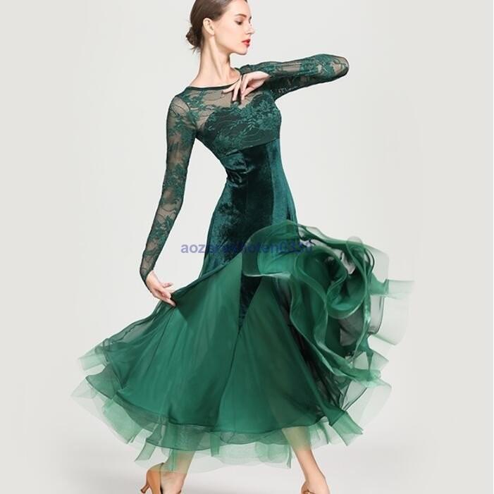 ダンスウェア ステージ衣装 競技会 競技用 レディース ワンピース モダンドレス 社交ダンス 演出服 パーティー舞台衣装 格安 