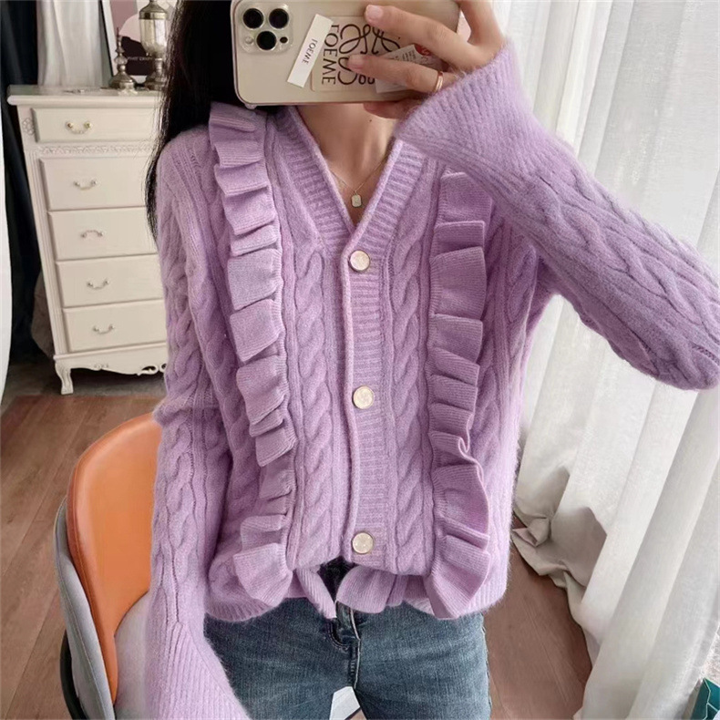 カーディガン セーター アウター レディース 2023年 秋新作 春ニットセーター女性 トレンド 韓国風 コート ルーズ 