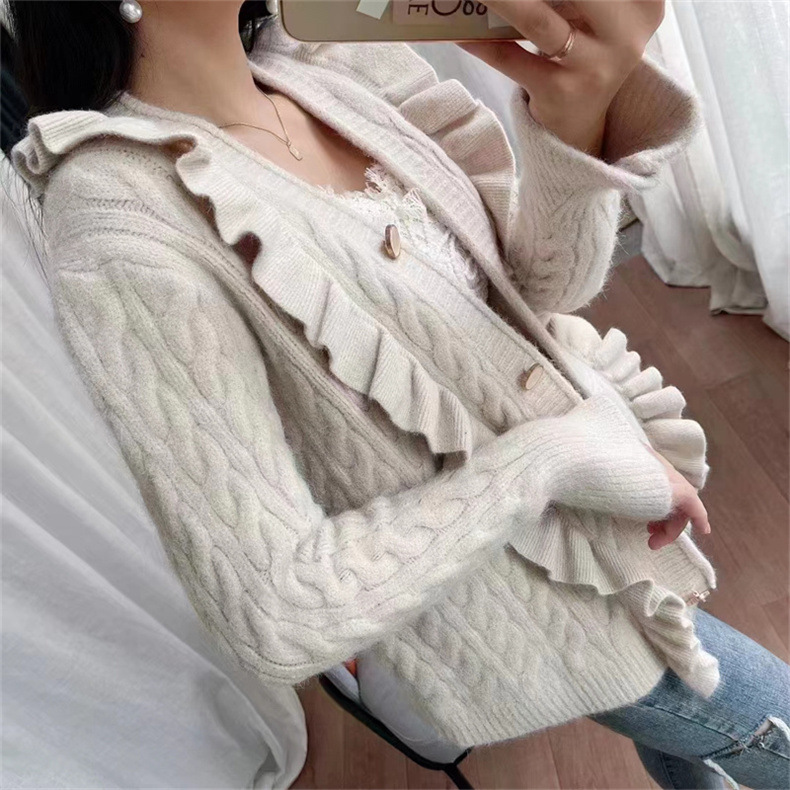 カーディガン セーター アウター レディース 2023年 秋新作 春ニットセーター女性 トレンド 韓国風 コート ルーズ 