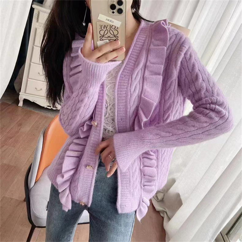 カーディガン セーター アウター レディース 2023年 秋新作 春ニットセーター女性 トレンド 韓国風 コート ルーズ 