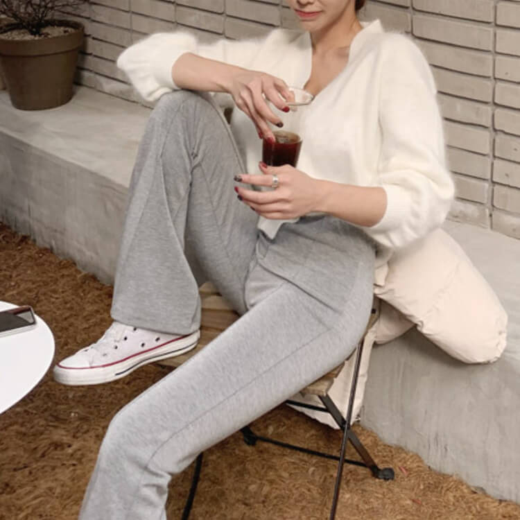 パンツ レディース 韓国 ロングパンツ カジュアル フレアパンツ 無地 秋 夏 ストレッチパンツ エレ フィット 春 ハイウエスト タイト 