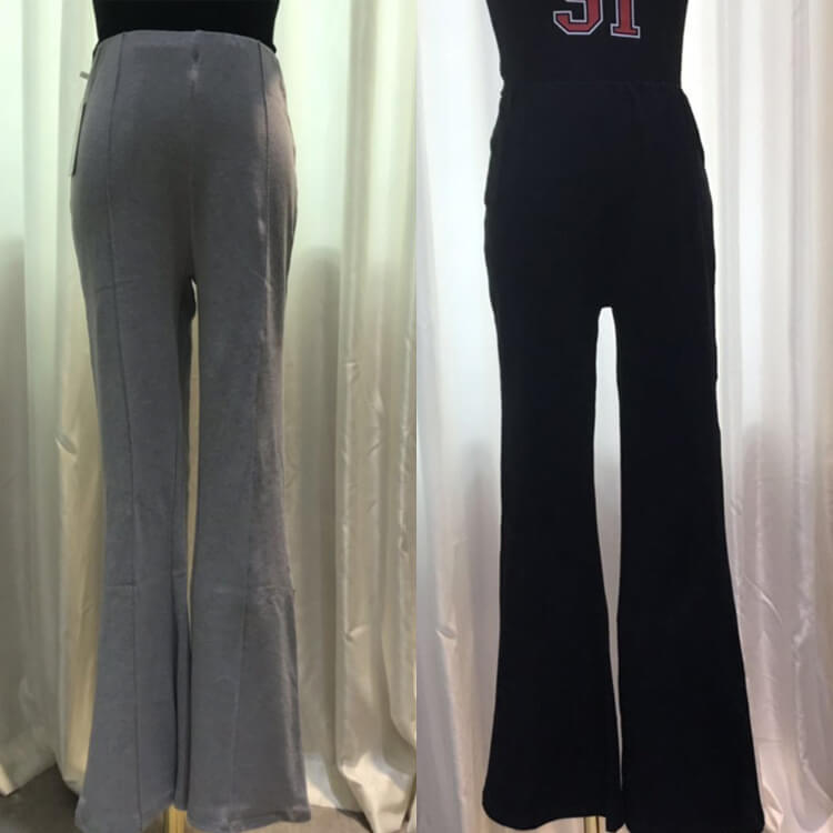 パンツ レディース 韓国 ロングパンツ カジュアル フレアパンツ 無地 秋 夏 ストレッチパンツ エレ フィット 春 ハイウエスト タイト 