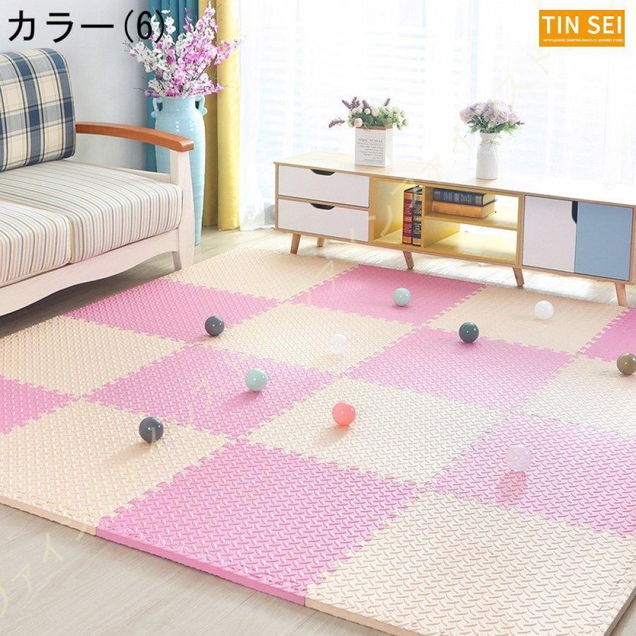 ジョイントマット 大判 サイドパーツ付 単色対応 床暖房対応マット 赤ちゃん パズルマット プレイマット ベビー 断熱 フロアマット 床暖房対応 カラフル 防音 