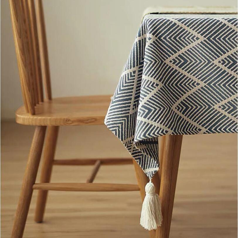 テーブルクロス 北欧風 汚れ防止 テーブルカバー テーブルマット ビニール 家庭用 食卓カバー 刺繍 フリンジ付きテーブルクロス インテリア 長方形 