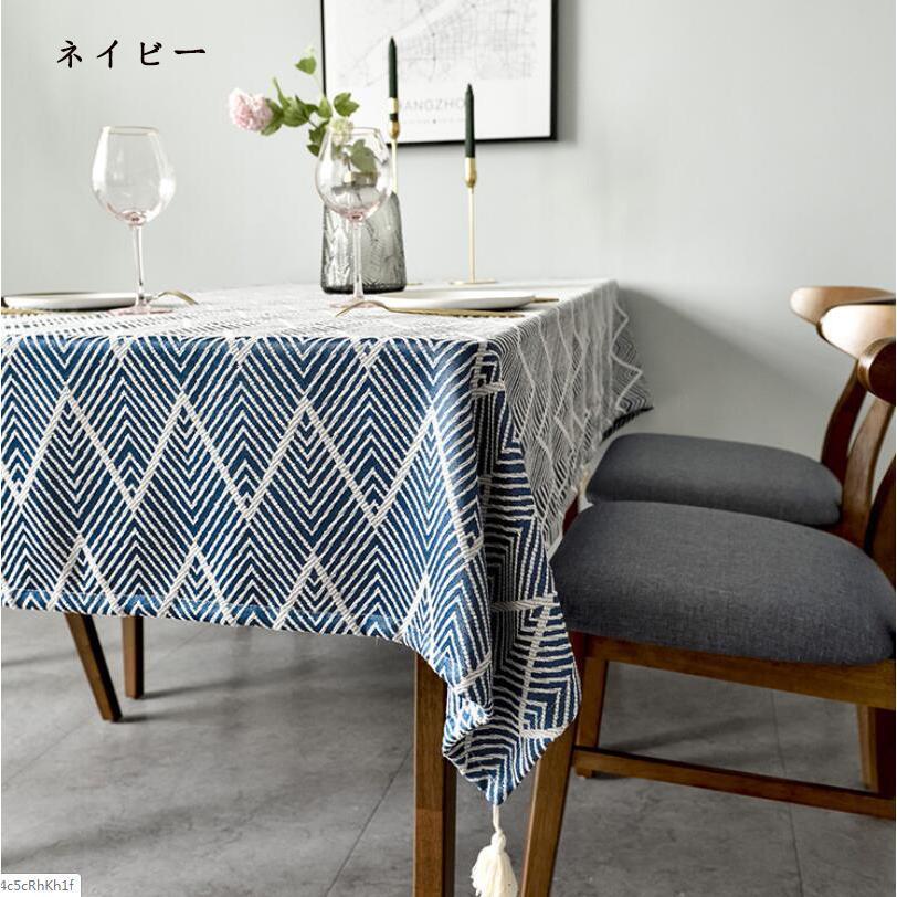 テーブルクロス 北欧風 汚れ防止 テーブルカバー テーブルマット ビニール 家庭用 食卓カバー 刺繍 フリンジ付きテーブルクロス インテリア 長方形 
