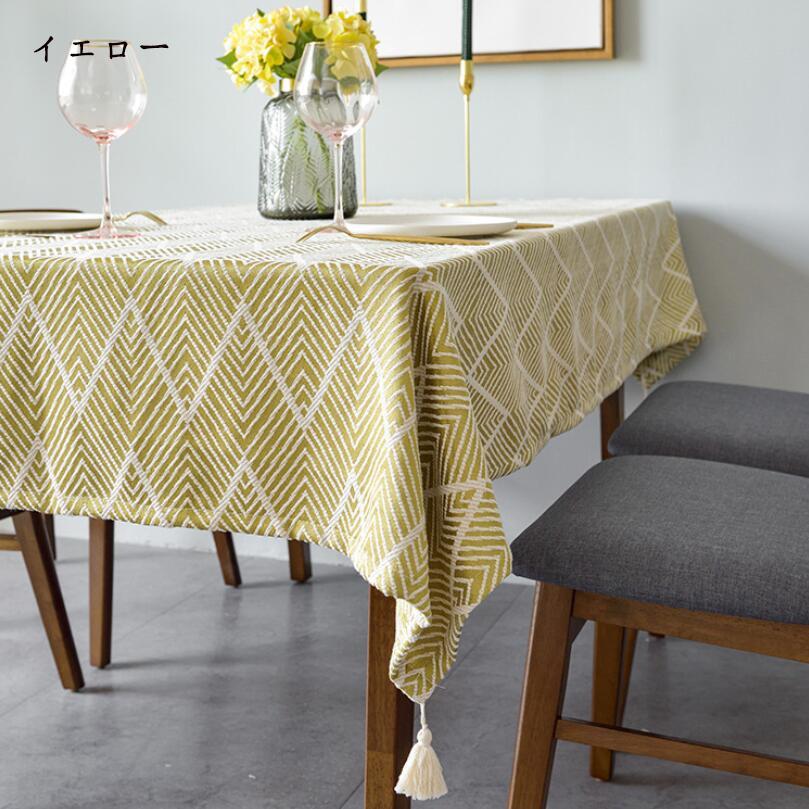 テーブルクロス 北欧風 汚れ防止 テーブルカバー テーブルマット ビニール 家庭用 食卓カバー 刺繍 フリンジ付きテーブルクロス インテリア 長方形 